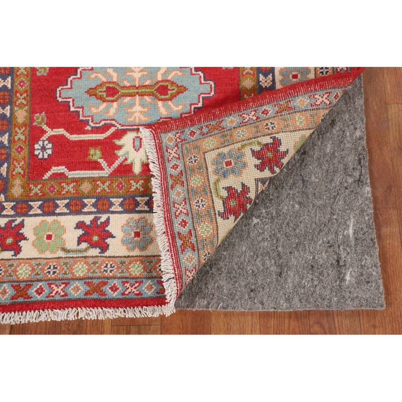 Traditional Red Kazak Accent Rug Hand-Knotted Oriental Wool Carpet - 2'9" x 4'2"