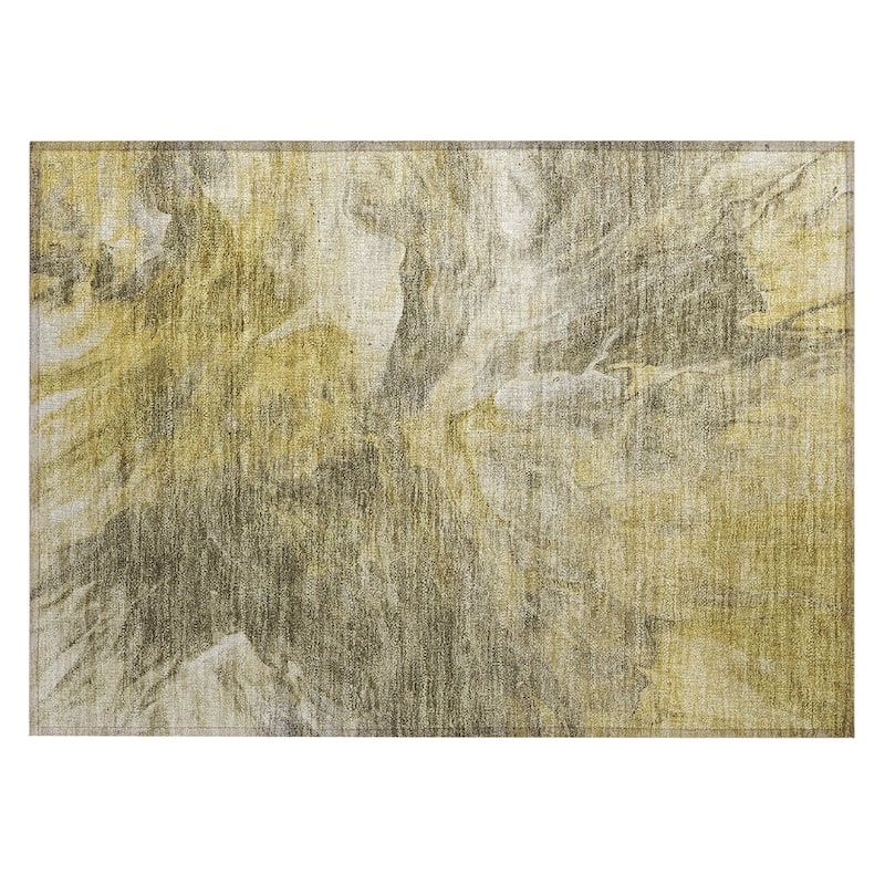 Machine Washable Indoor/ Outdoor Chantille Contemporary Splash Rug