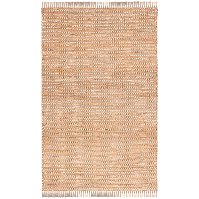 SAFAVIEH Handmade Natural Fiber Jaelynn Farmhouse Tassel Jute Rug - 8' x 10' - Natural/Ivory