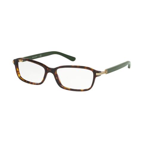 Tory Burch TY2101 1728 53 Dk Tortoise Woman Rectangle Eyeglasses