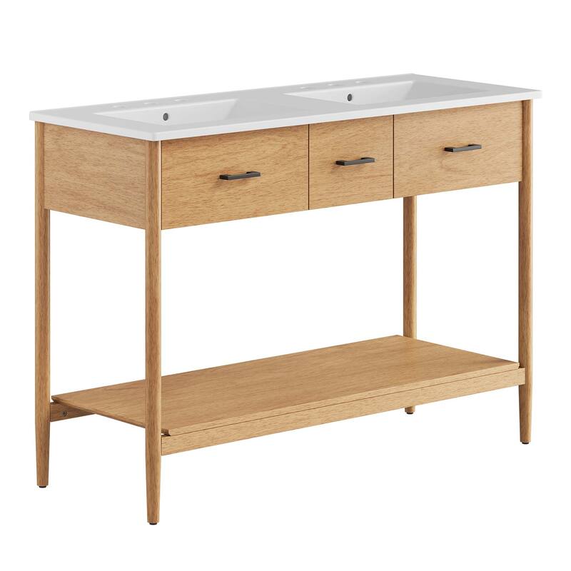 Zaire 18"/24"/30"/36"/48" Bathroom Vanity with White Sink Top