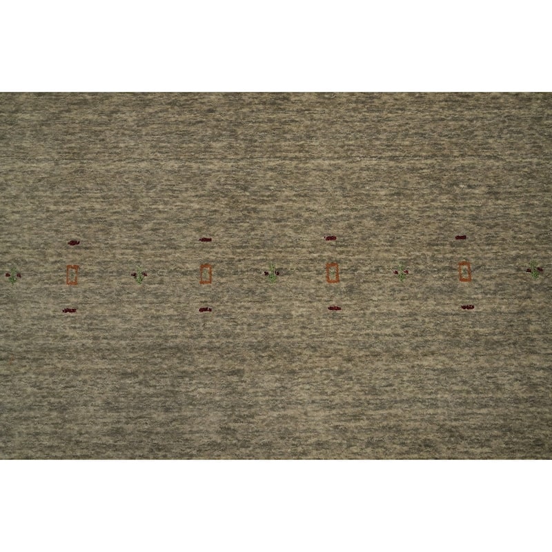 Hand Knotted Oriental 100% Wool Carpet Tribal Animal Pictorial Multi-Colored Gabbeh Area Rug - 9' 9'' X 7' 11''