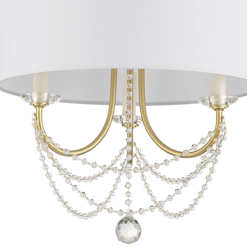 Delilah 3 Light Aged Brass Mini Chandelier - 15.75"W x 16.5"H