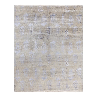 Ikat One-of-a-Kind Hand-Knotted Area Rug, Beige - 7' 10" x 9' 10"