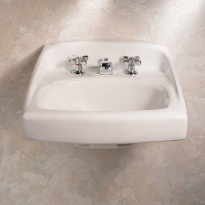 American Standard Lucerne 20-1/2" Wall Mounted Porcelain Bathroom Sink