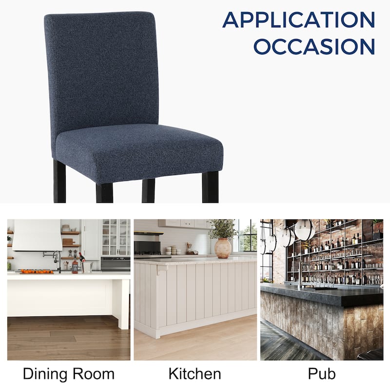 24 Inches Counter Height Bar Stools with Back Set of 2