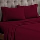 preview thumbnail 60 of 69, Superior Egyptian Cotton 300 Thread Count Solid Deep Pocket Sheet Set California King - Burgundy