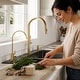 preview thumbnail 69 of 81, Karran Drop-In Quartz 33 in. 1-Hole 60/40 Double Bowl Kitchen Sink Kit