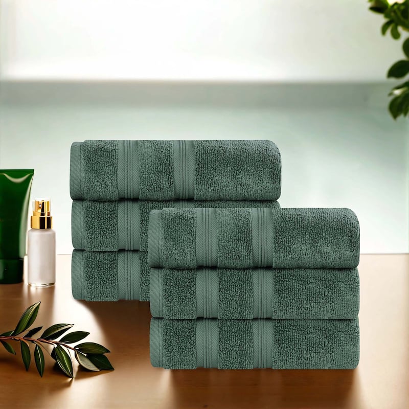 Superior Smart Dry Zero Twist Cotton Hand Towels, Set of 6