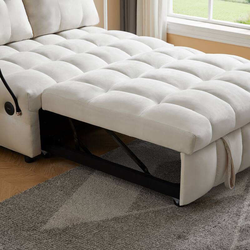 Velvet Pull-out Sofa Bed