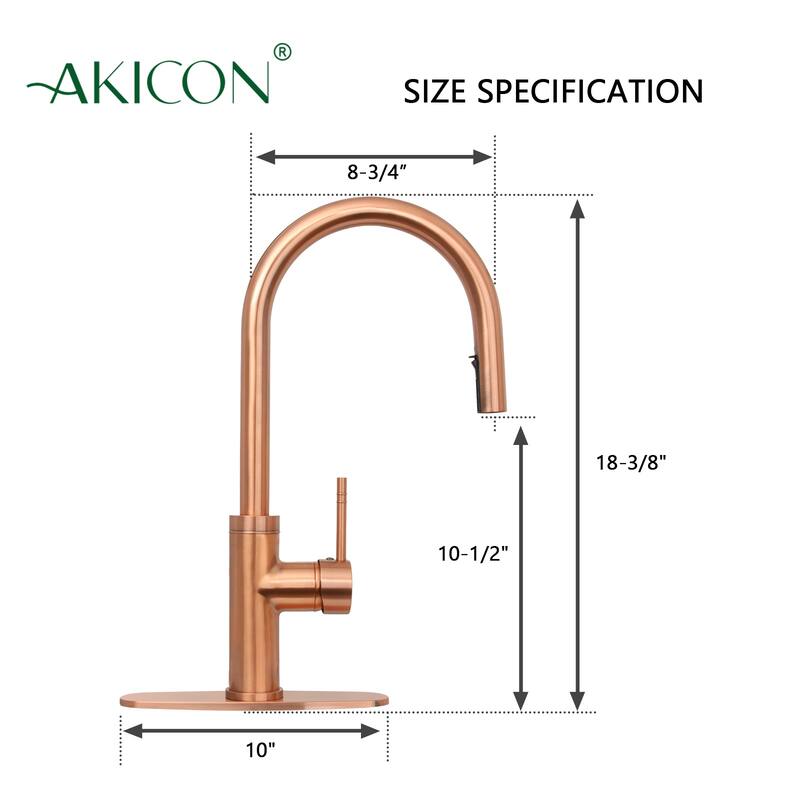 One-Handle Pull-Down Kitchen Faucet with Deck Plate