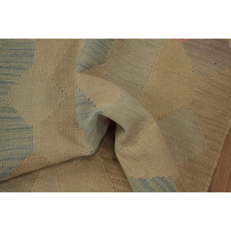 Hand Woven Oriental 100% Wool Carpet Southwestern Modern Multi-Colored Kilim Runner Rug - 7' 11'' X 1' 11''