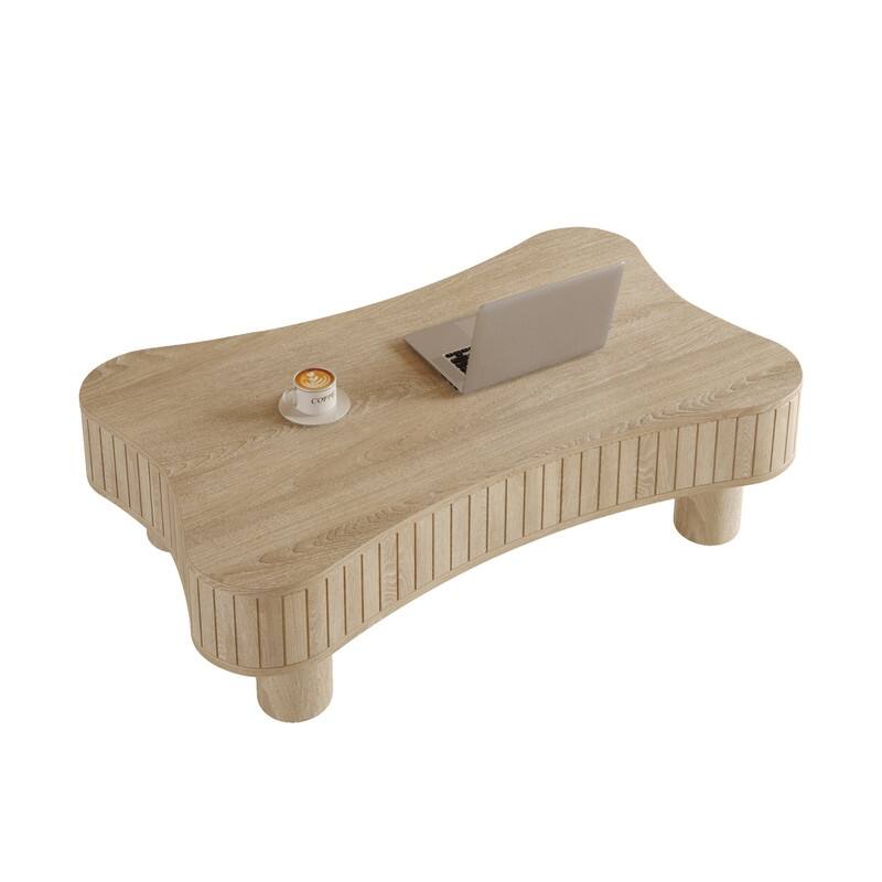 42" Modern Lift-Top Coffee Table – Fluted Design with Hidden Storage & Silent Hydraulic Mechanism‌
