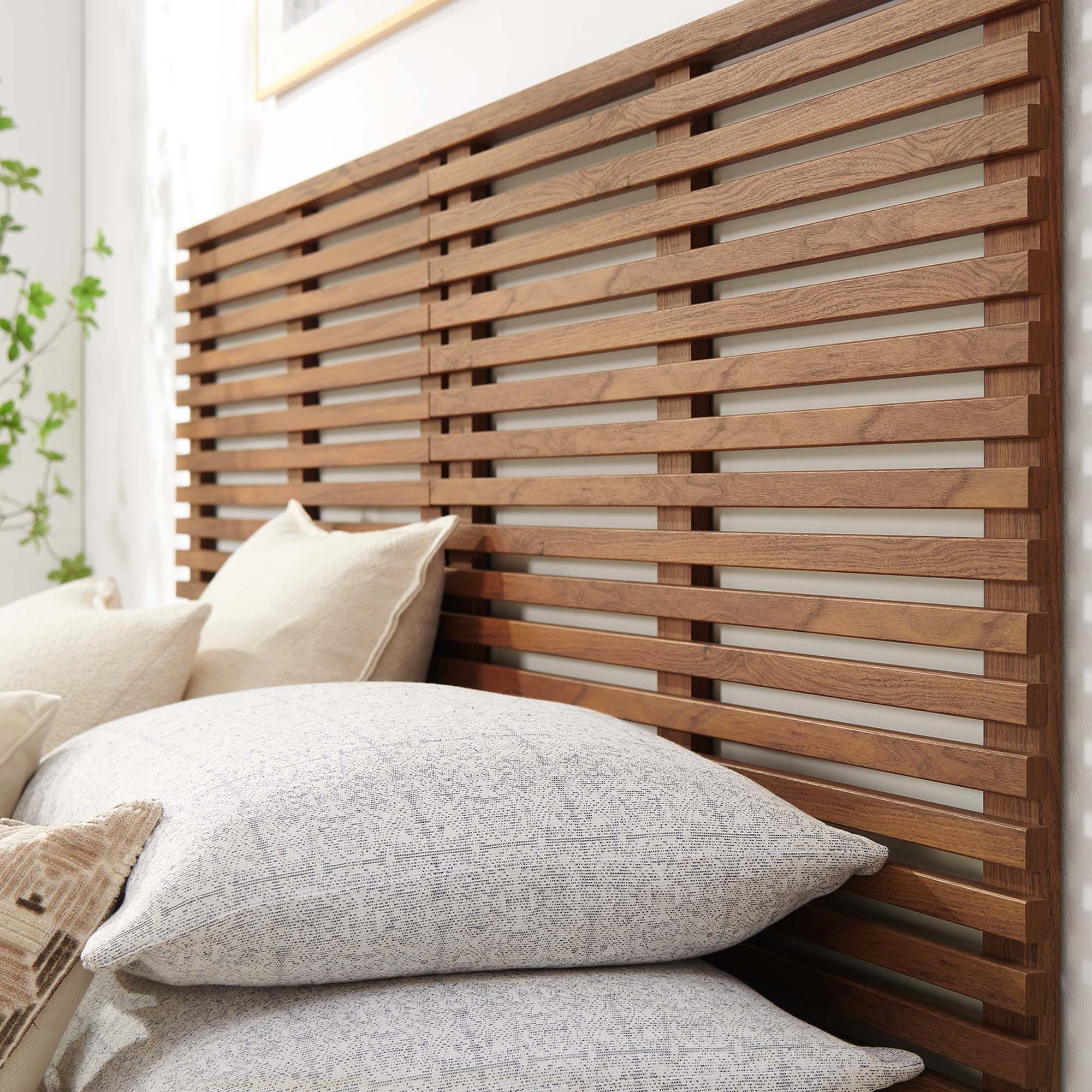Wood wall mounted on sale headboard king