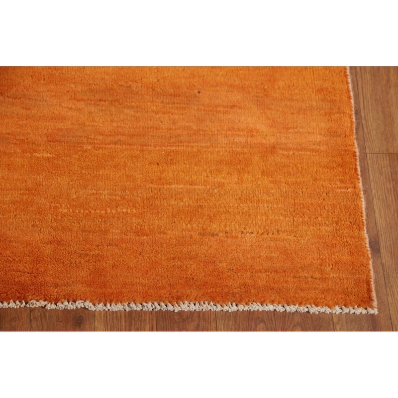 Modern Gabbeh Oriental Rug Handmade Accent Wool Carpet - 3'4"x 4'10"