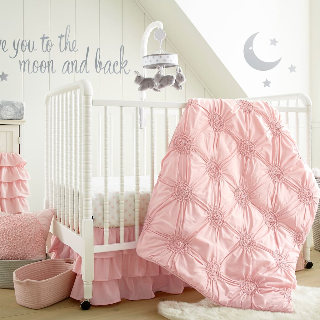 Willow 5-Piece Nursery Crib Bedding Set - Pink - Levtex Baby