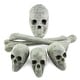 preview thumbnail 13 of 26, Ceramic Fire Pit Decor | Fire Pit Skulls and Bones | Halloween Pumpkin | For Fire Pits and Fireplaces | Spooky and Scary Decor Skulls & Crossbones - Gray