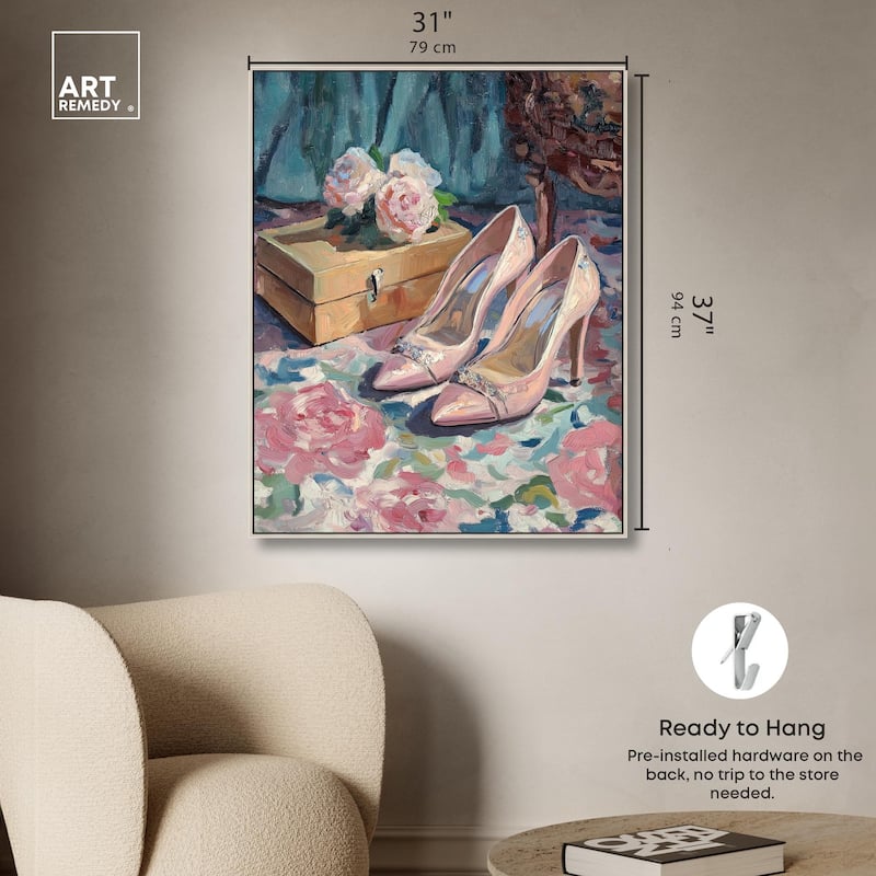 Shoes and the Roses Canvas by Art Remedy