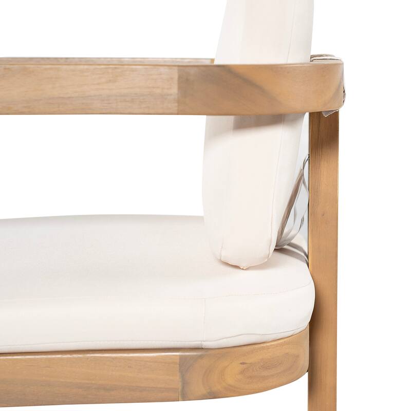 Christopher Knight Home - Outdoor Acacia Wood Dining Chairs with Cushions - Set of 2