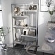 preview thumbnail 8 of 6, Kinnego Contemporary 6-Shelf Metal Bookcase by Furniture of America
