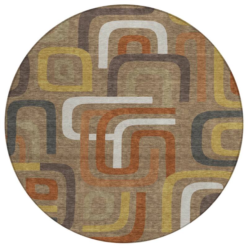 Machine Washable Indoor/ Outdoor Modern Penner Chantille Rug
