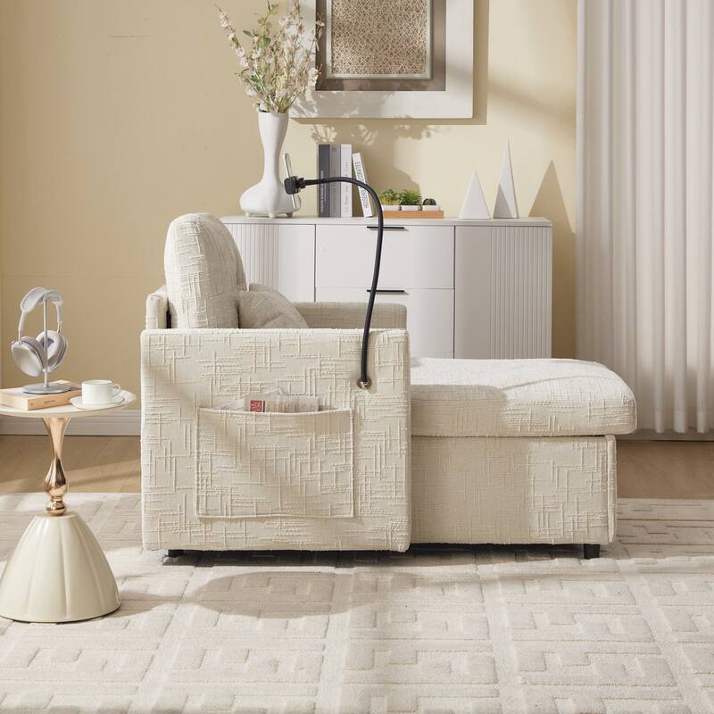 Multifunctional Lazy Person Sofa Recliner can be Stored Storage Backrest with Cell Phone Bracket Single Leisure Chair