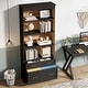 preview thumbnail 3 of 22, 5-tier Tall Modern Wood Bookcase Bookshelf with File Cabinet Drawer