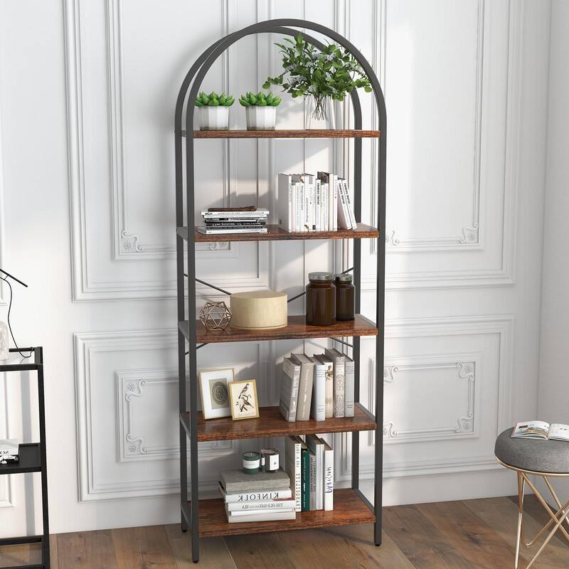 Modern 5-Tier Bookcase for Bedroom, Living Room
