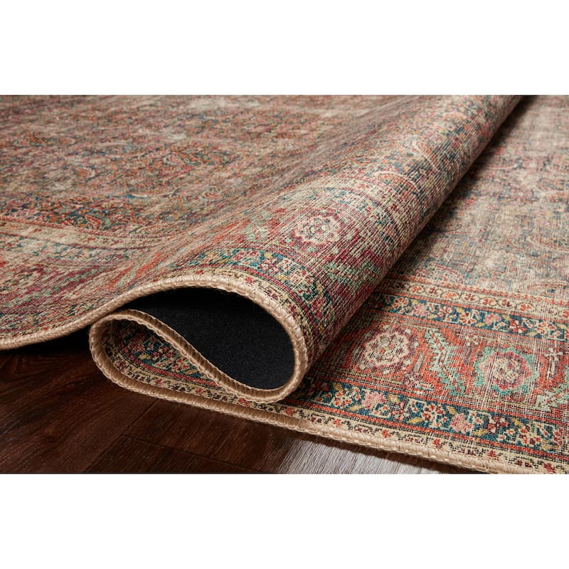 Alexander Home Sophia Printed Distressed Floral Vintage Area Rug