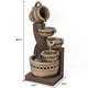 preview thumbnail 9 of 8, Brown Resin Cascading Pitchers Outdoor Fountain