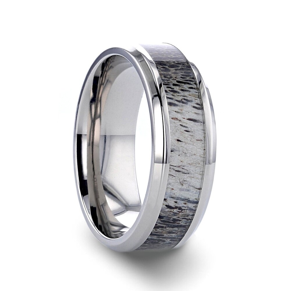 Bridal Wedding Bands Decorative Bands Titanium 8mm Grooved Polished Band Size 9