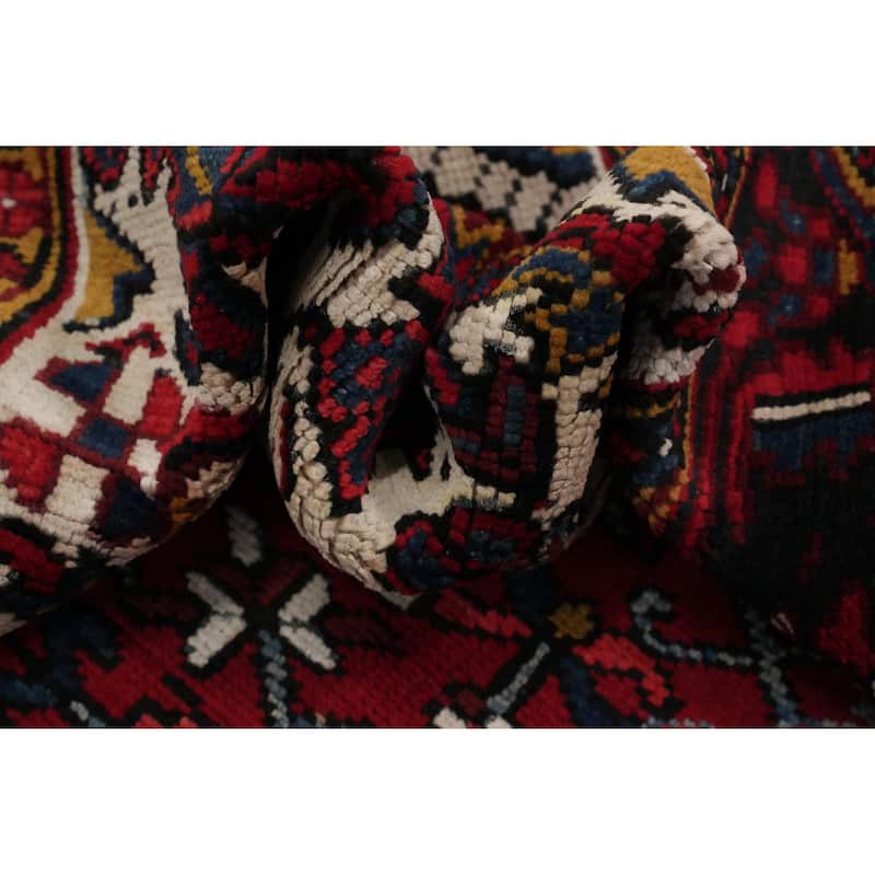 Hand Knotted Oriental 100% Wool Carpet Traditional Medallion Red Heriz Area Rug - 11' 2'' X 7' 10''