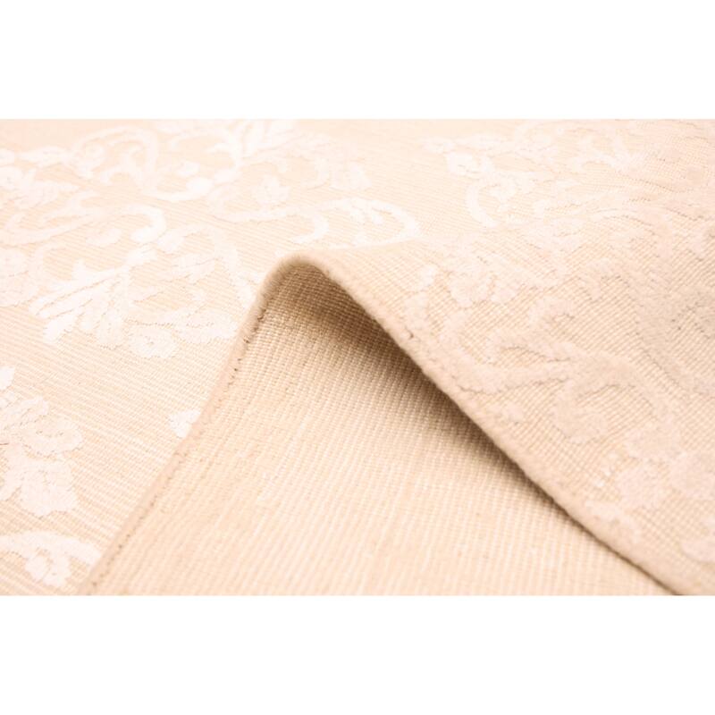 ECARPETGALLERY Hand Loomed Elysian Beige Viscose, Wool Rug - 8'3 x 11'6
