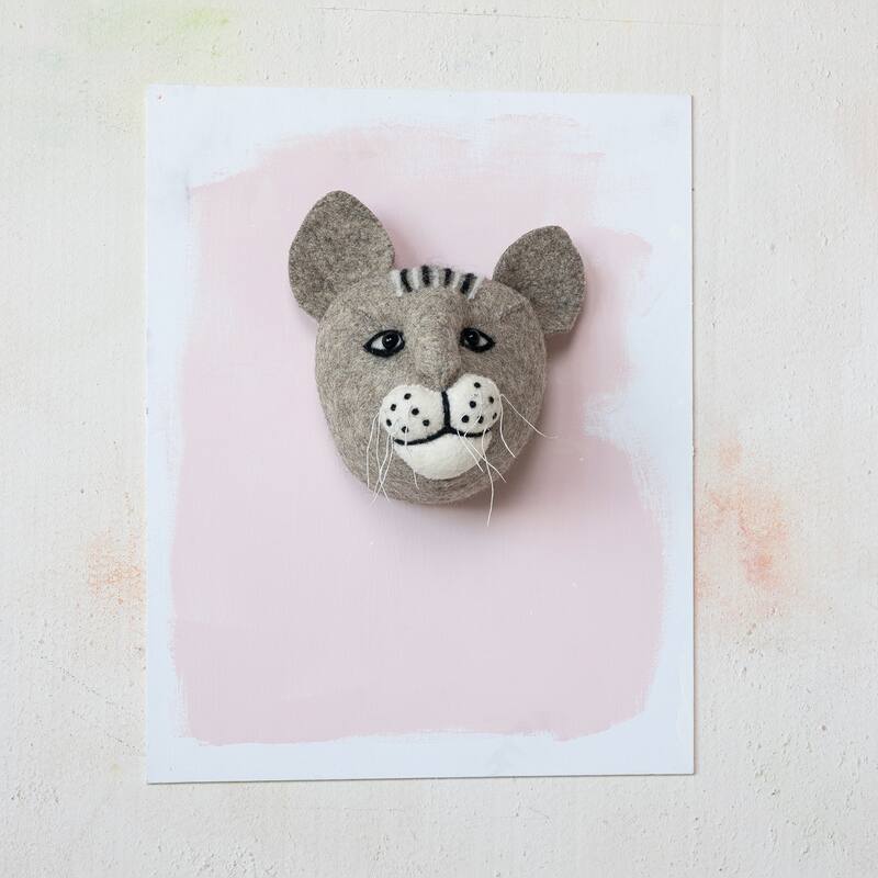 Handmade Wool Felt Head Wall Hanging