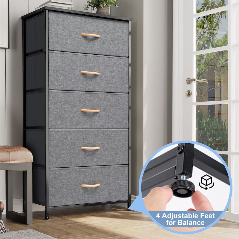5 Drawers Vertical Dresser Storage Tower Organizer Unit for Bedroom