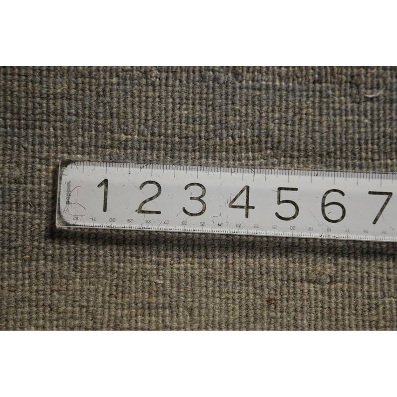 Gray Gabbeh Oriental Runner Rug Hand-Knotted Wool Carpet - 2'8" x 9'1"