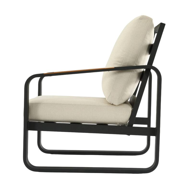 Outdoor Patio Conversation Sofa with Removable Cushions