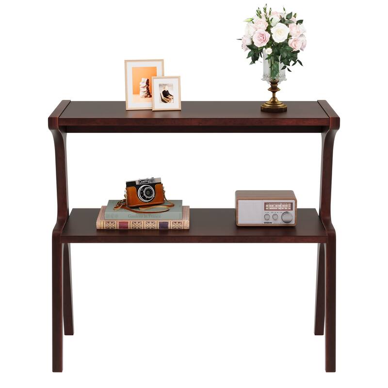 Modern SideTable with Storage Shelf, Sofa End Table with Solid Wood Legs, Bedside Table, Nightstand for Bedroom, Living Room