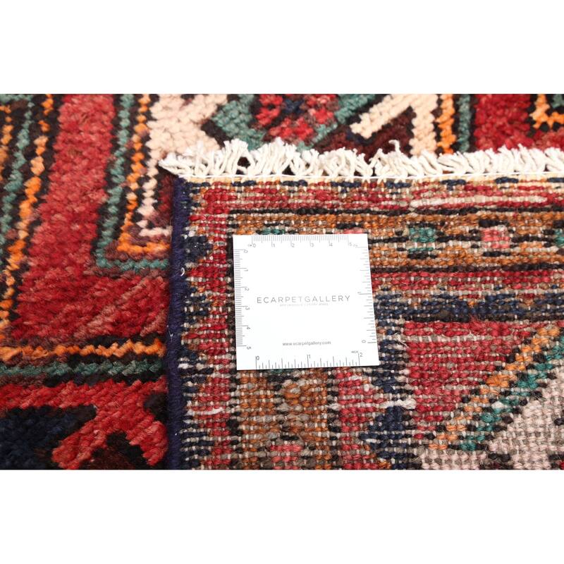 ECARPETGALLERY Hand-knotted Andelz Red Wool Rug - 3'0 x 9'1