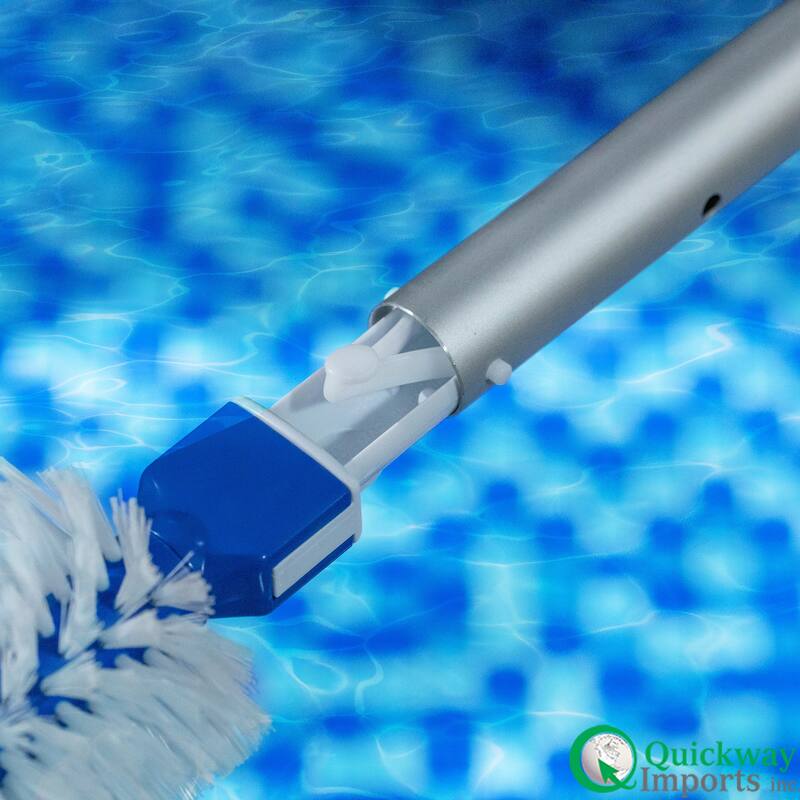 Quickway Imports Round Pool Corner and Step Brush Head Fine Bristle Scrub for Pools Spas Hot Tubs & Tight Spaces