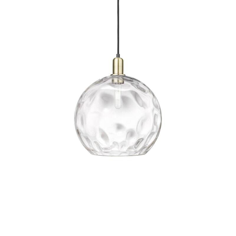 Innovations Lighting 716-1P-16-13 Athens Water Glass Pendant Athens - Black Antique Brass / Clear Water Glass