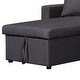 preview thumbnail 4 of 3, 82 Inch Reversible Sleeper Sectional Sofa with Storage Chaise, Dark Gray