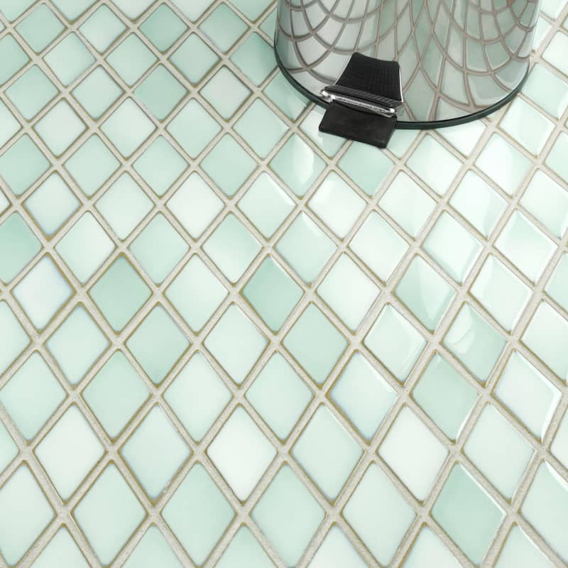 Merola Tile Hudson Kite Pistachio 10-1/8" x 11-3/4" Porcelain Mosaic Floor and Wall Tile