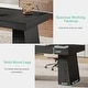 preview thumbnail 26 of 26, 55 Inches Brown Wood Large Executive Desk for Home Office