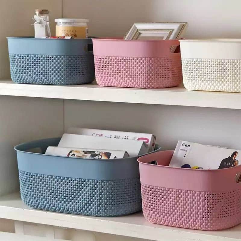 HANAMYA Storage Basket Organizer with Handle, Set of 4