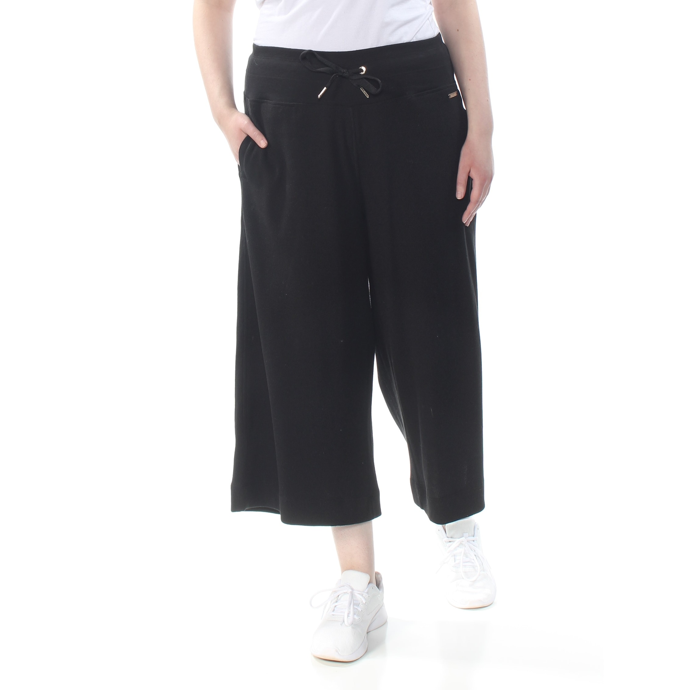 plus size wide leg black jeans