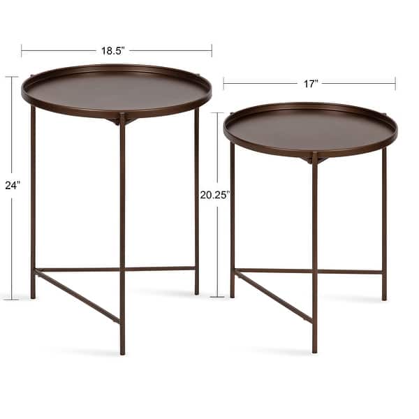 dimension image slide 1 of 13, Kate and Laurel Ulani Nesting Tables (Set of 2)
