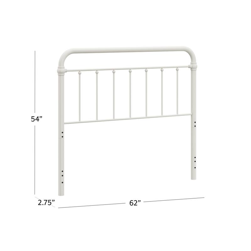 Hillsdale Kirkland Metal Headboard, White
