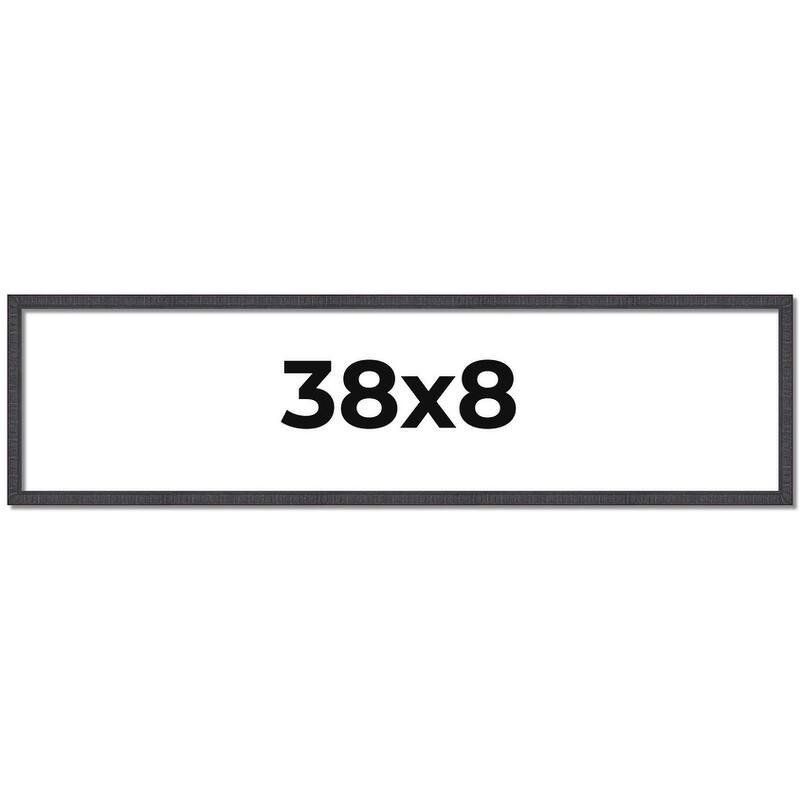 38x8 Frame Brown Solid Wood Picture Frame - Complete Modern Photo