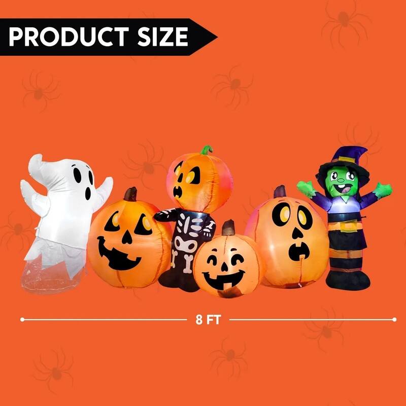 Joyfy 8 FT Inflatable Halloween Pumpkin and Characters